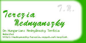 terezia mednyanszky business card