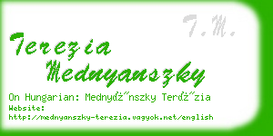 terezia mednyanszky business card